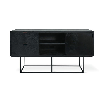 product image of Myles Media Stand in Black Oak by Gus Modern 596