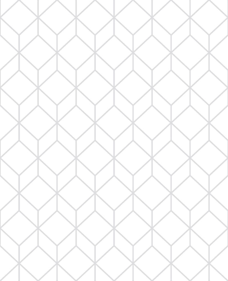 media image for Myrtle Geo Wallpaper in White and Silver from the Empress Collection by Graham & Brown 216