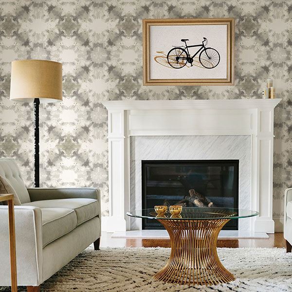 media image for Mysterious Abstract Wallpaper in Taupe from the Moonlight Collection by Brewster Home Fashions 252