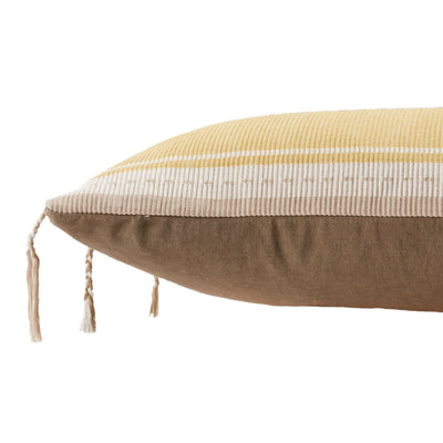 product image for Navida Mahalia Down Yellow & Light Taupe Pillow 3 42