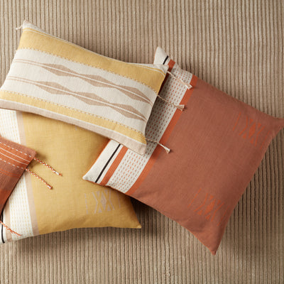 product image for Navida Mahalia Down Yellow & Light Taupe Pillow 5 6