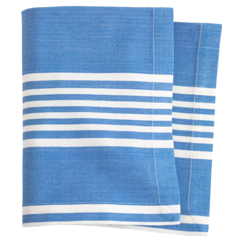 media image for bistro stripe french blue napkin by annie selke fr459 np4 1 214