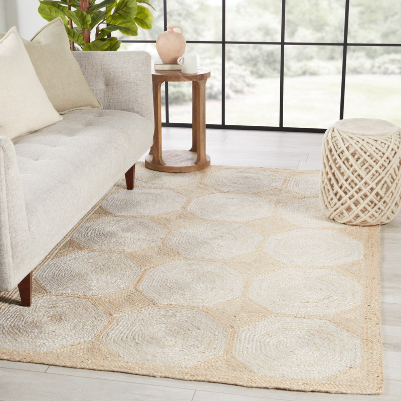 media image for fiorita natural geometric light beige white area rug by jaipur living rug153084 4 266