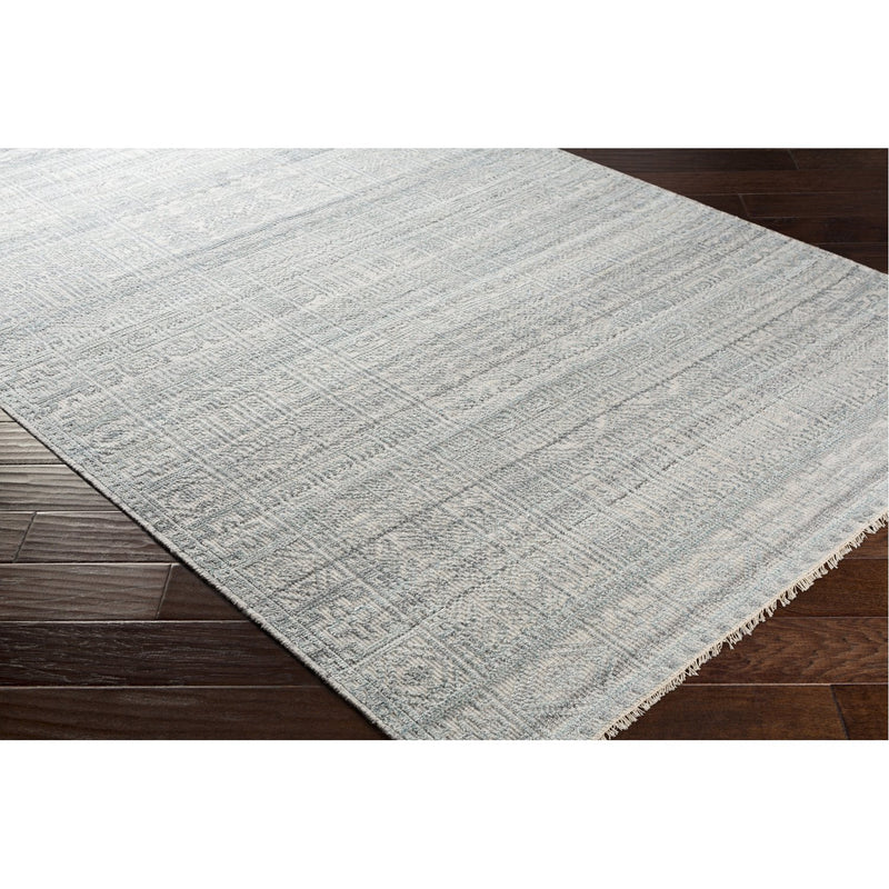 media image for Nobility NBI-2300 Hand Knotted Rug in Teal & White by Surya 220