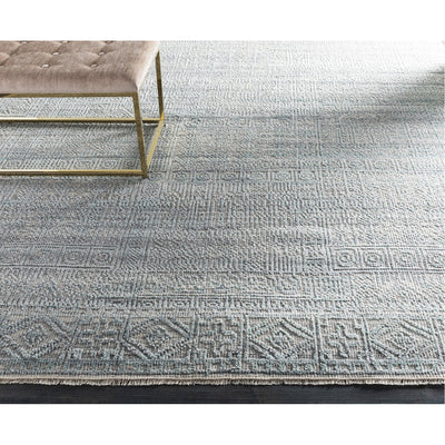 product image for Nobility NBI-2300 Hand Knotted Rug in Teal & White by Surya 35