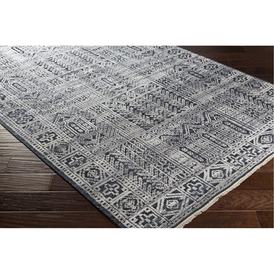 product image for Nobility NBI-2302 Hand Knotted Rug in Dark Blue & Ink by Surya 63