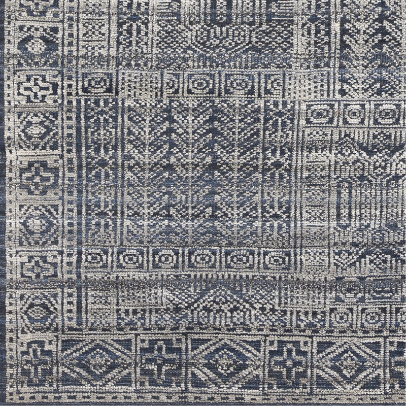 media image for Nobility NBI-2302 Hand Knotted Rug in Dark Blue & Ink by Surya 243