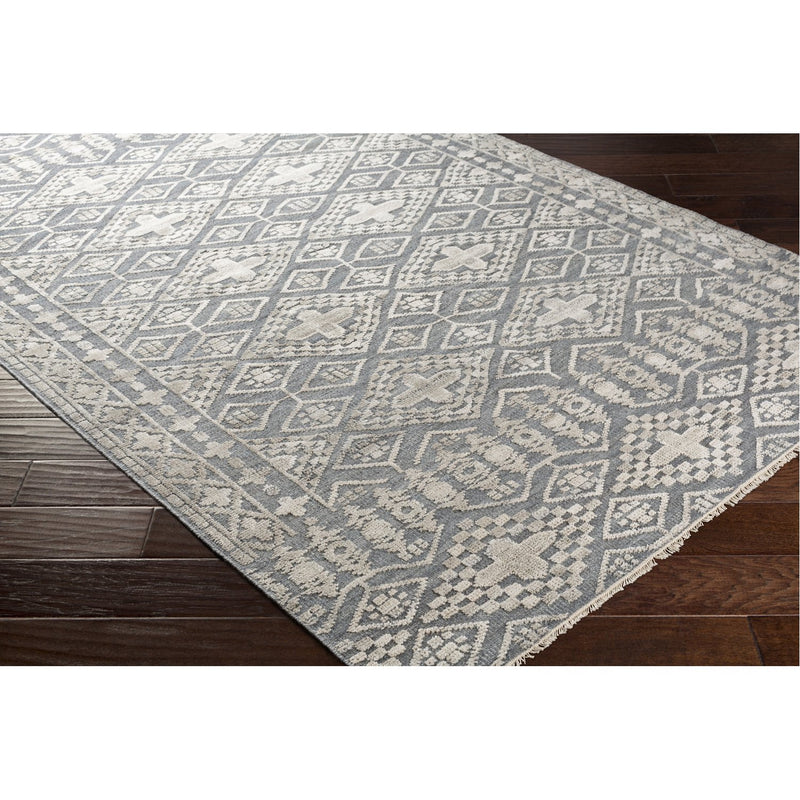 media image for Nobility NBI-2304 Hand Knotted Rug in Medium Gray & Khaki by Surya 265