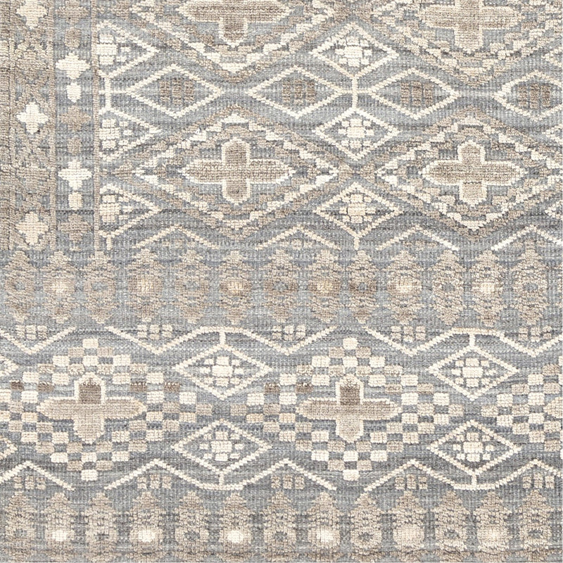 media image for Nobility NBI-2304 Hand Knotted Rug in Medium Gray & Khaki by Surya 240