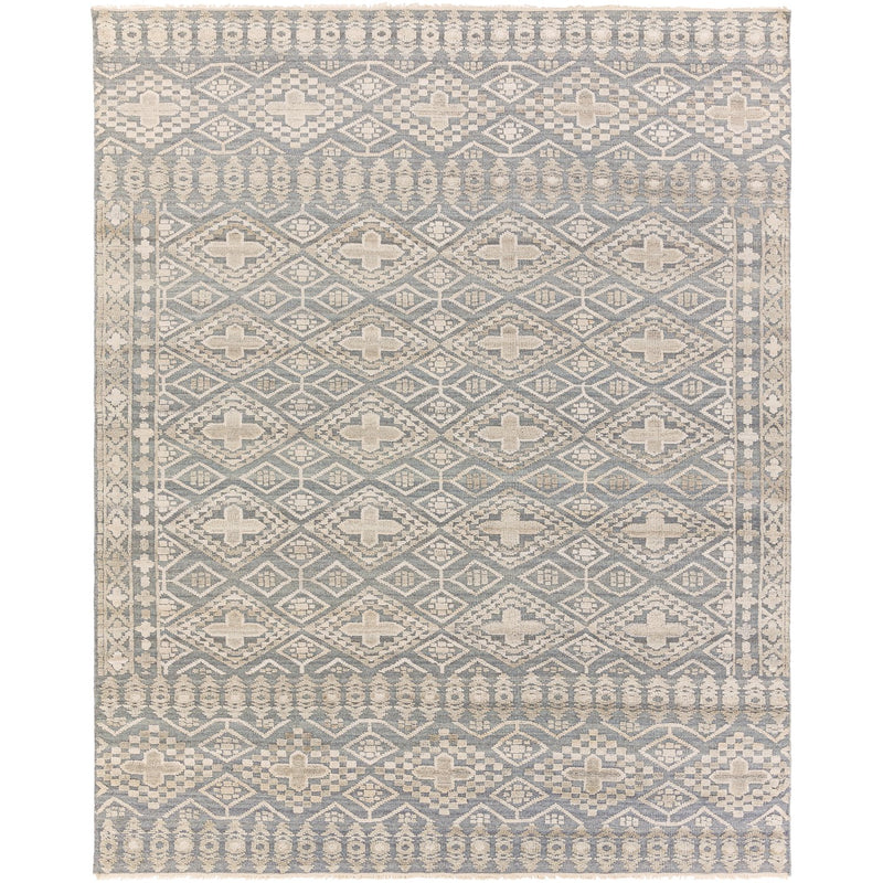 media image for Nobility NBI-2304 Hand Knotted Rug in Medium Gray & Khaki by Surya 250