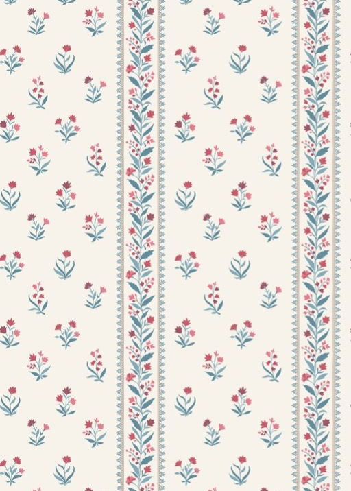 media image for Signature Petit Dapuri Blue/Red Wallpaper by Nina Campbell 249