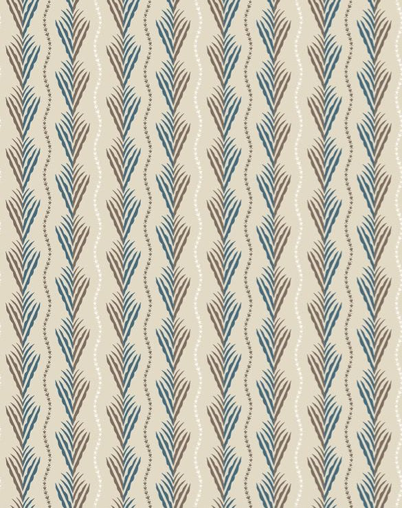 media image for Signature Meridor Blue/Chocolate Wallpaper by Nina Campbell 242