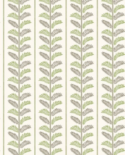 product image of Signature Plumier Green/Chocolate Wallpaper by Nina Campbell 544