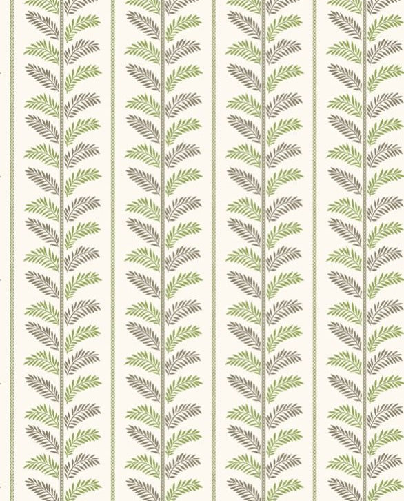 media image for Signature Plumier Green/Chocolate Wallpaper by Nina Campbell 265