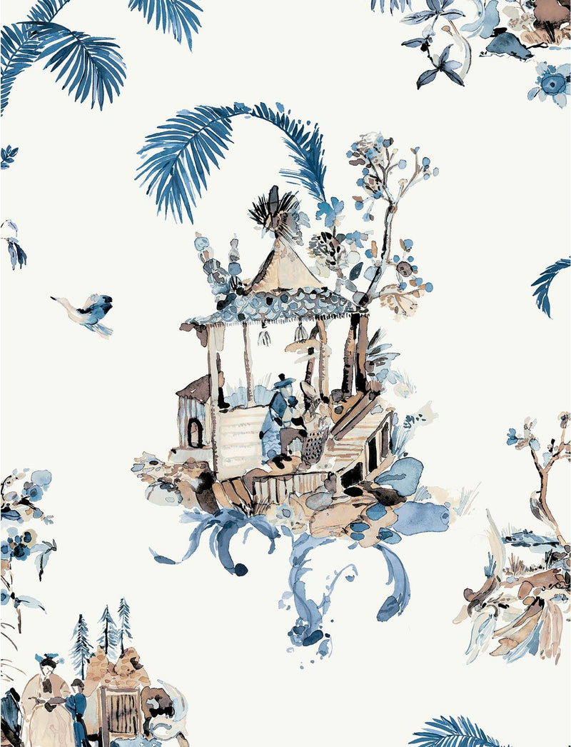 media image for sample signature toile chinoise indigo wallpaper by nina campbell 1 28