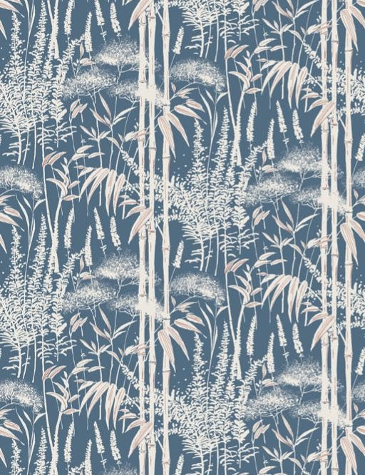 media image for Signature Poiteau Indigo Wallpaper by Nina Campbell 213