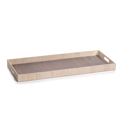 product image for galera long rectangular abaca silk tray by zodax ncx 2855 3 18