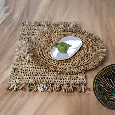 product image for tropical pandan fringed placemat by panorama city 3 48