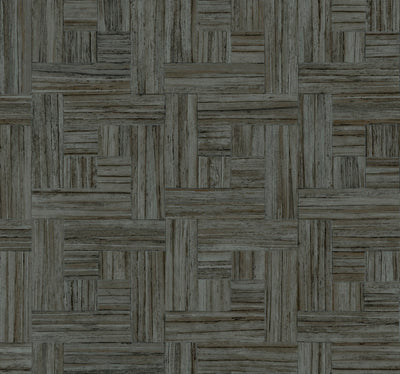 product image of sample tesselle wallpaper in pier black from the natural digest collection 1 53