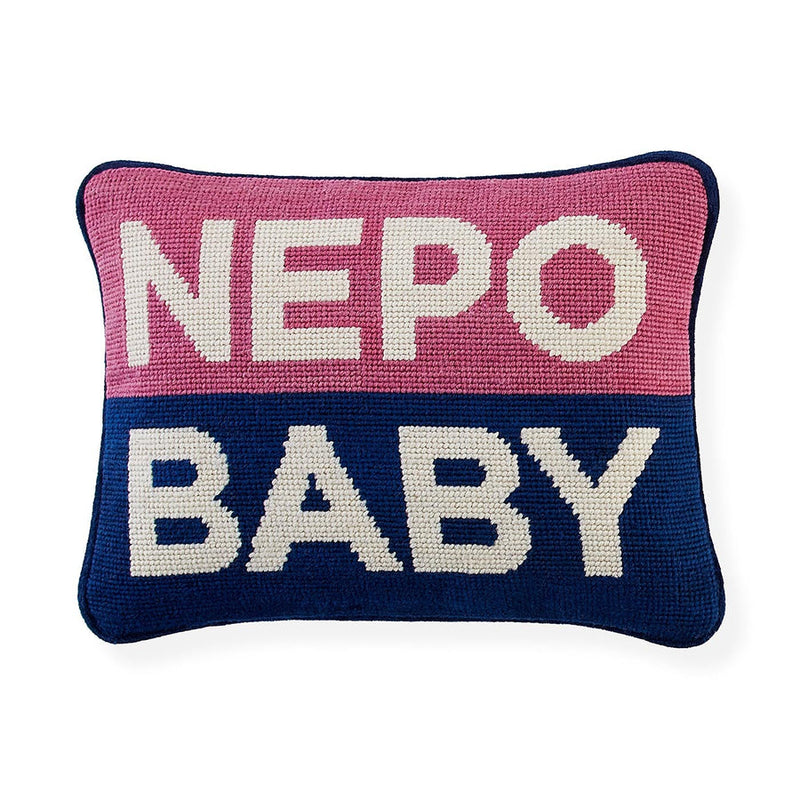 media image for Nepo Baby Needlepoint Pillow 212