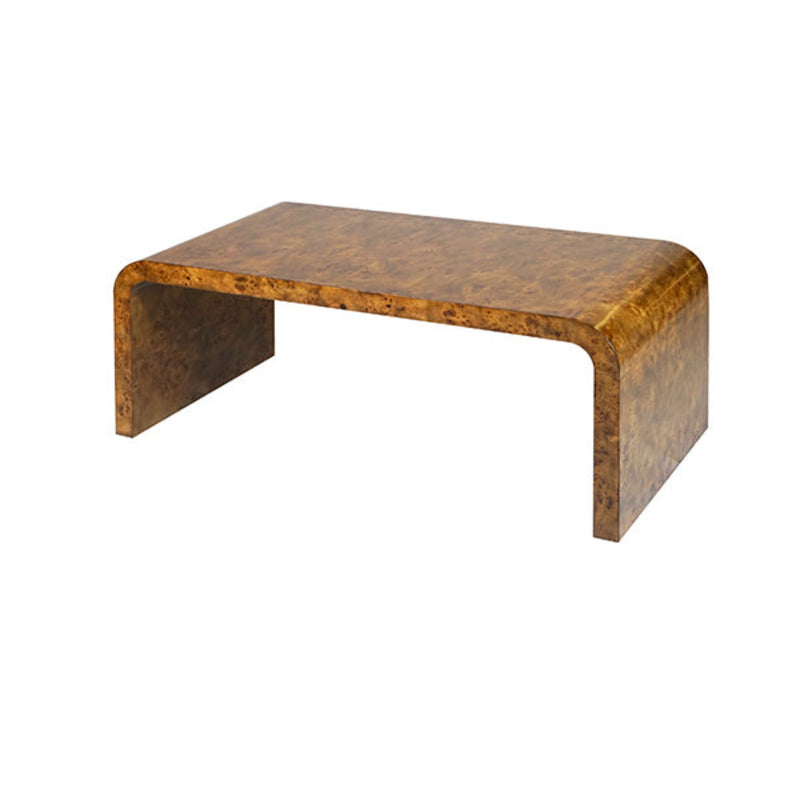 media image for waterfall coffee table in dark burl wood 2 20