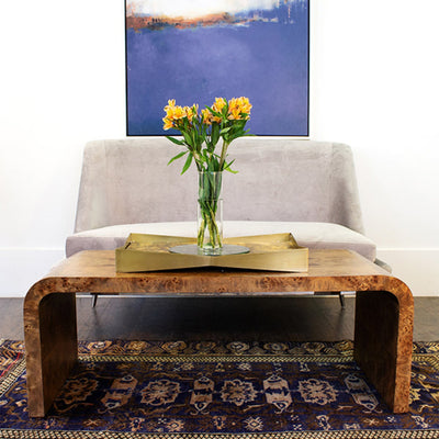 product image for waterfall coffee table in dark burl wood 4 11