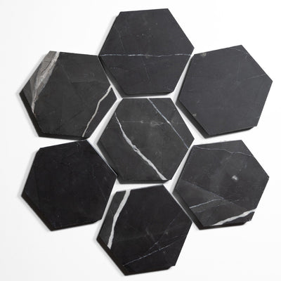 product image of nero st gabriel 5 hexagon tile by burke decor ng5hx 1 599