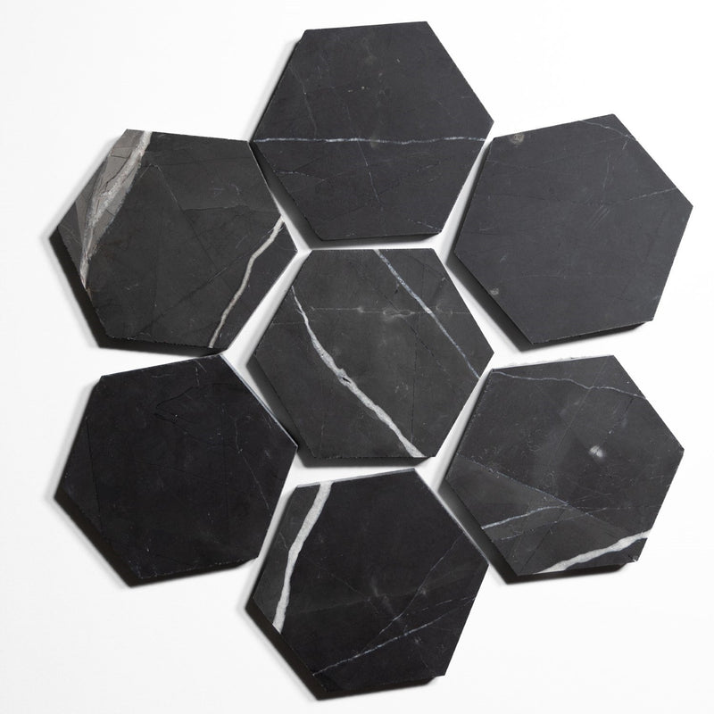 media image for nero st gabriel 5 hexagon tile by burke decor ng5hx 1 246