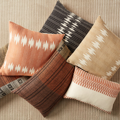 product image for Nagaland Pillow Letsami Down Terracotta & Ivory Pillow 5 48