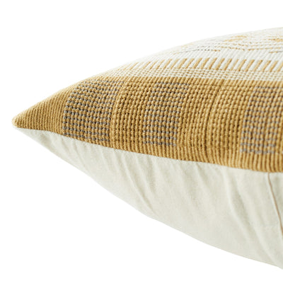 product image for adin tribal gold cream down pillow by jaipur living plw103835 2 2