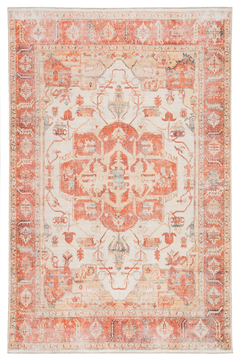 media image for boh01 rhoda medallion orange ivory area rug design by jaipur 1 211