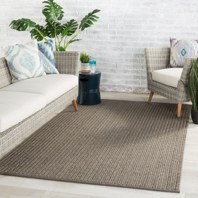 product image for Iver Indoor/ Outdoor Solid Gray/ Taupe Rug by Jaipur Living 6
