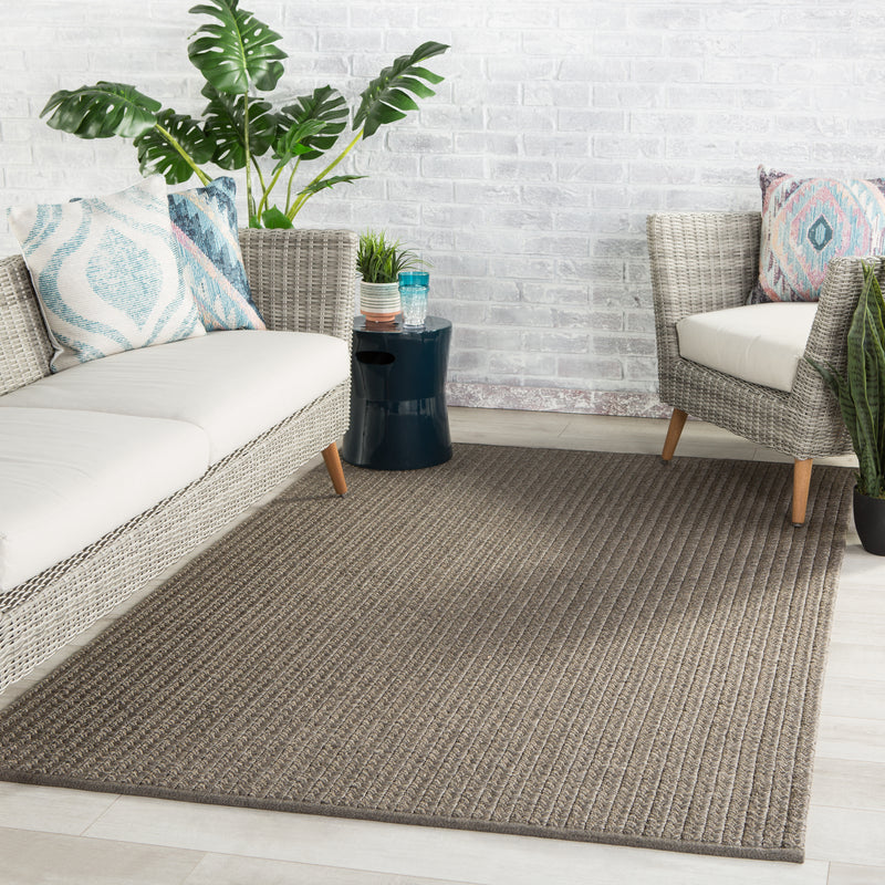 media image for Iver Indoor/ Outdoor Solid Gray/ Taupe Rug by Jaipur Living 20