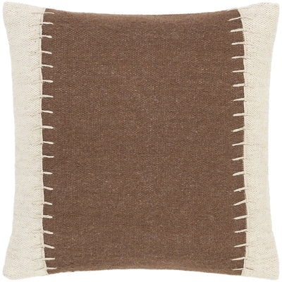 product image of Niko NKO-003 Woven Pillow in Dark Brown & Ivory by Surya 566