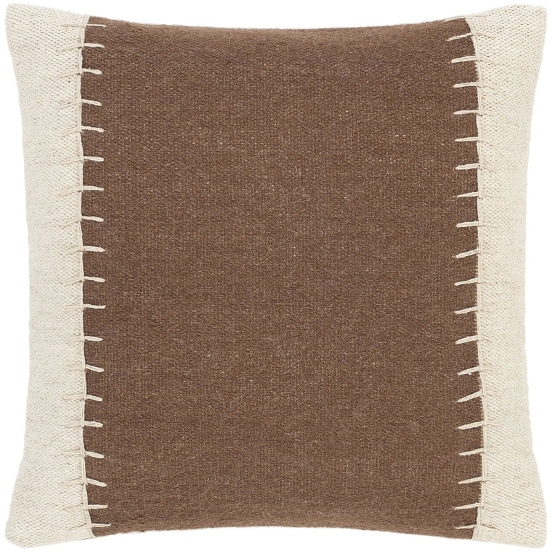 media image for Niko NKO-003 Woven Pillow in Dark Brown & Ivory by Surya 247