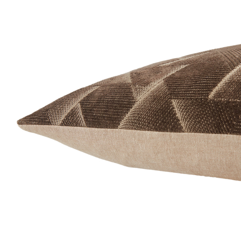 media image for Jacques Geometric Pillow in Dark Taupe by Jaipur Living 256