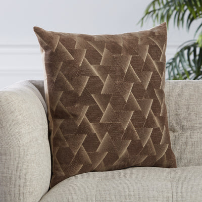product image for Jacques Geometric Pillow in Dark Taupe by Jaipur Living 72
