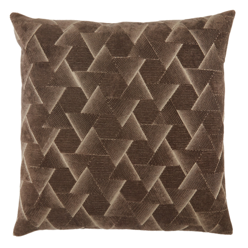 media image for Jacques Geometric Pillow in Dark Taupe by Jaipur Living 215