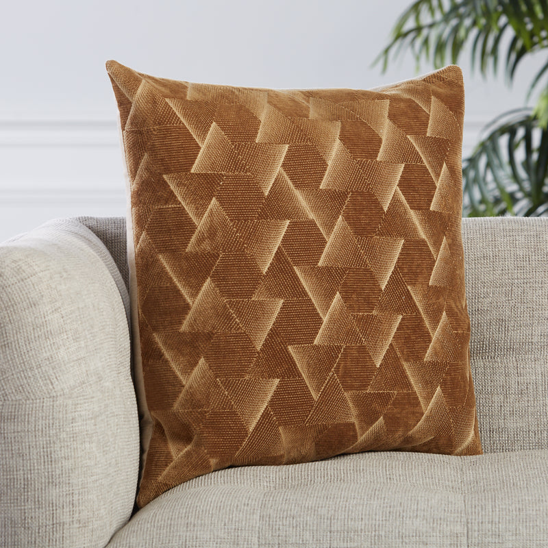 media image for Jacques Geometric Pillow in Brown by Jaipur Living 229