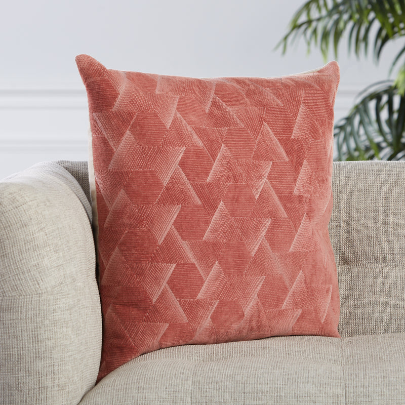 media image for Jacques Geometric Pillow in Dark Pink by Jaipur Living 267