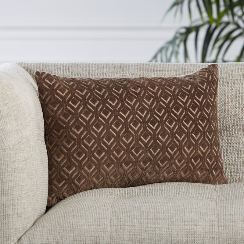 media image for Colinet Trellis Pillow in Dark Taupe by Jaipur Living 212