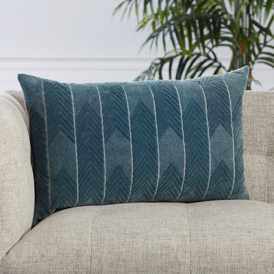 product image for Bourdelle Chevron Pillow in Blue by Jaipur Living 38