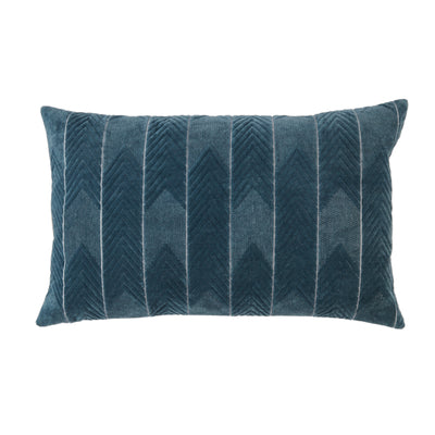 product image of Bourdelle Chevron Pillow in Blue by Jaipur Living 591