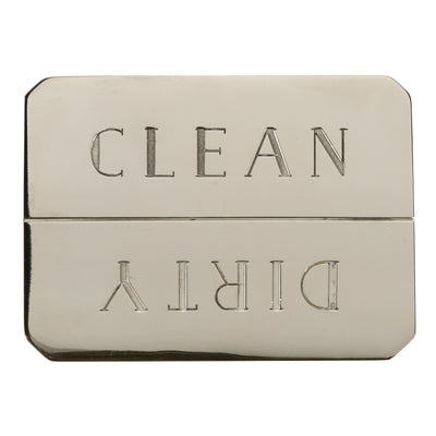product image for Clean/Dirty Dishwasher Magnet in Nickel Plated Brass design by Sir/Madam 13