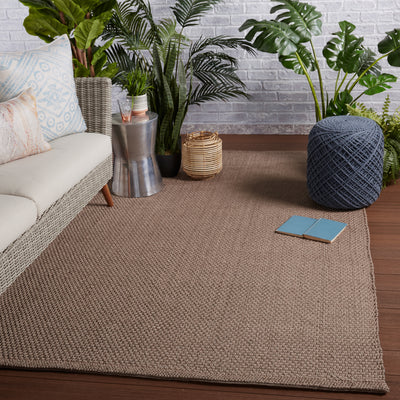 product image for Kawela Indoor/Outdoor Solid Brown Rug by Jaipur Living 30