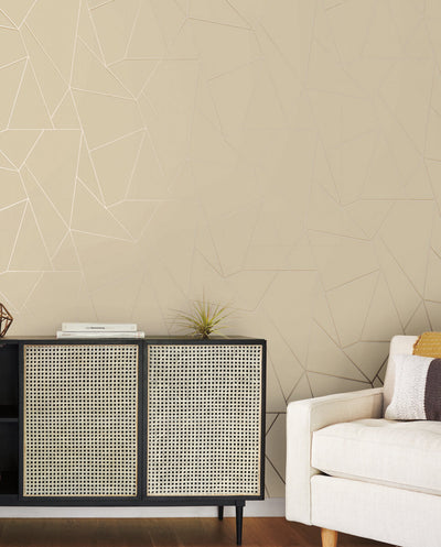 product image for Nazca Wallpaper in Pearl/Gold from the Modern Metals Second Edition 74
