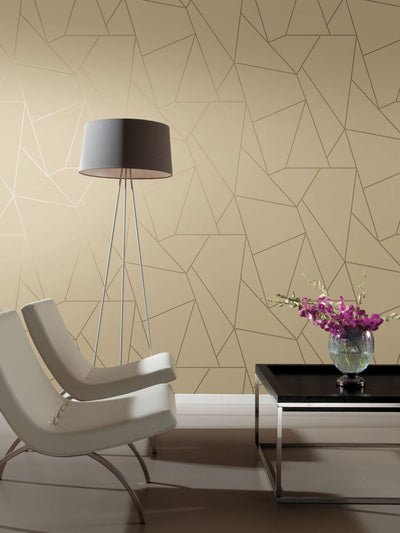 product image for Nazca Wallpaper in Pearl/Gold from the Modern Metals Second Edition 5