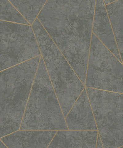product image for Nazca Wallpaper in Dark Grey/Gold from the Modern Metals Second Edition 15