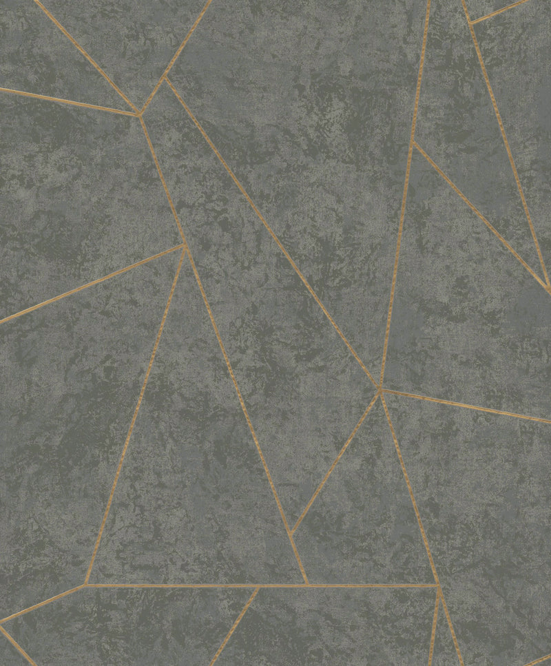 media image for Nazca Wallpaper in Dark Grey/Gold from the Modern Metals Second Edition 261