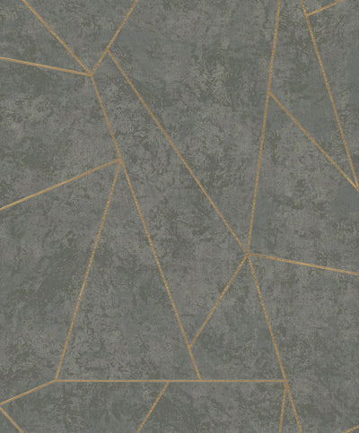 product image of sample nazca wallpaper in dark grey and gold by antonina vella for york wallcoverings 1 559
